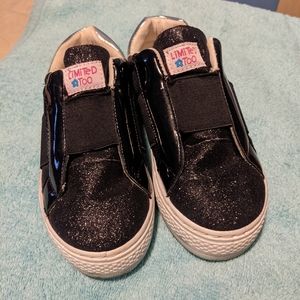Sparkly black slip on shoes